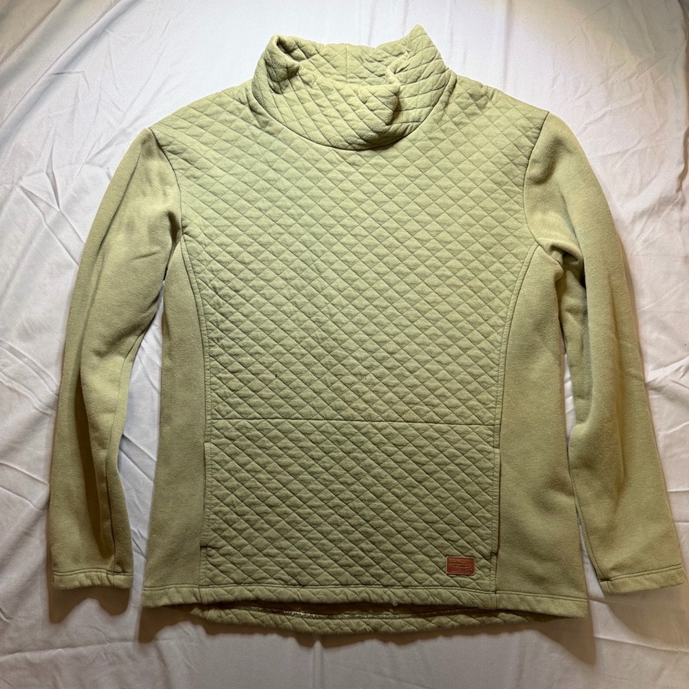 LL Bean Womens Quilted Mock Neck Sweatshirt
